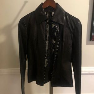Gianni Versace leather blazer